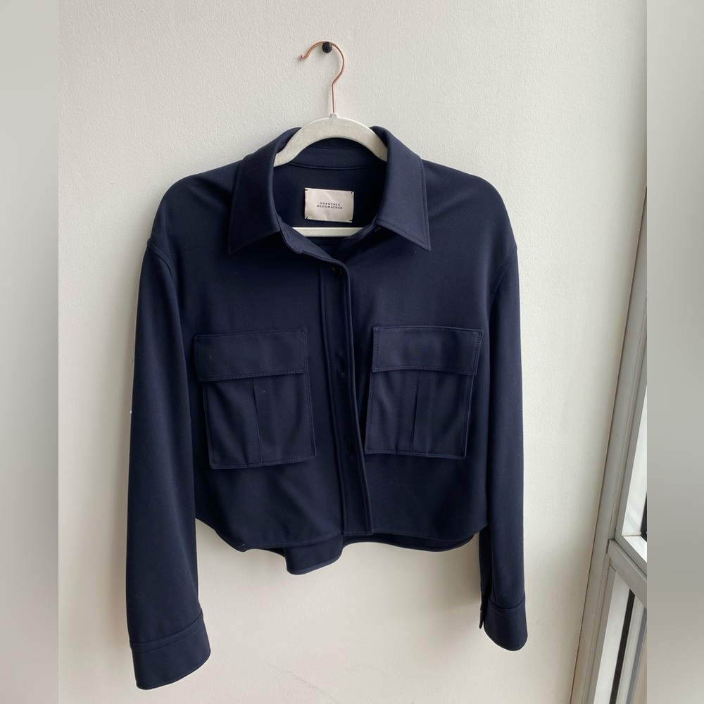 Classic Navy Utility Jacket for Women